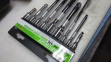 HARBOR FREIGHT 9 PIECE WOBBLE SOCKET EXTENSIONS CLEARANCE