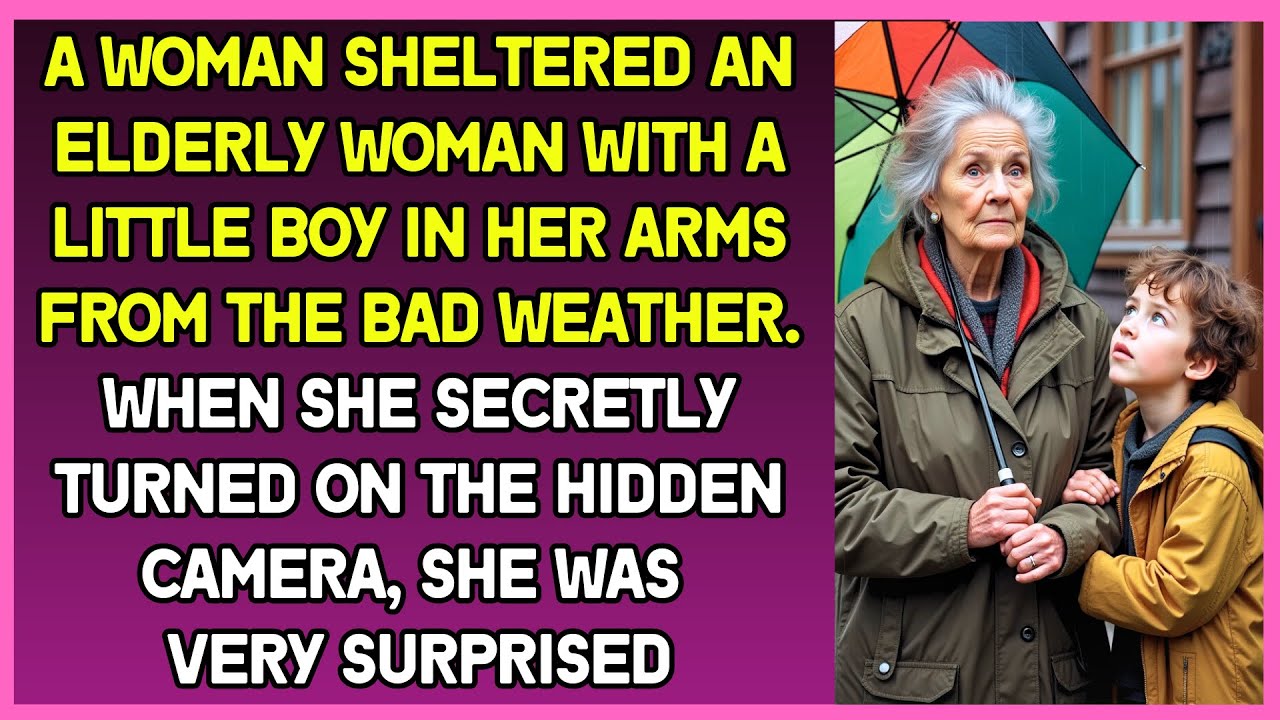 Woman sheltered elderly woman with a boy. She secretly turned on the ...