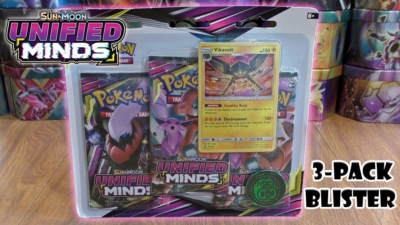 pokemon unified minds 3 card pack Blister : Set of Two - Sun and Moon Box includes 3 Sun Pokemon 3 Card Pack Sun