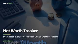 Net Worth Tracker Google Sheets Template | Track Assets, Debts & Wealth Automatically