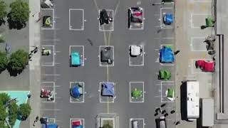 San Francisco's sets up socially distant tents for the homeless