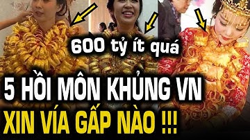 5 CÔ DÂU được tặng HỒI MÔN KHỦNG nhất ĐÁM CƯỚI VIỆT NAM 2022, 600 tỷ chưa là gì | Tin Nhanh 3 Phút