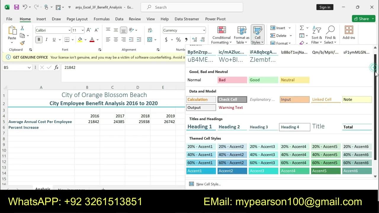 Excel_3F_Benefit_Analysis | Excel 3F Benefit Analysis | Myitlab_Excel ...