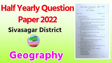 Class 10 Half Yearly Question Paper 2022 Geography//class 10//HSLC 2023@GABEducation