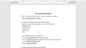 How to configure cisco switch step by step   - part 1
