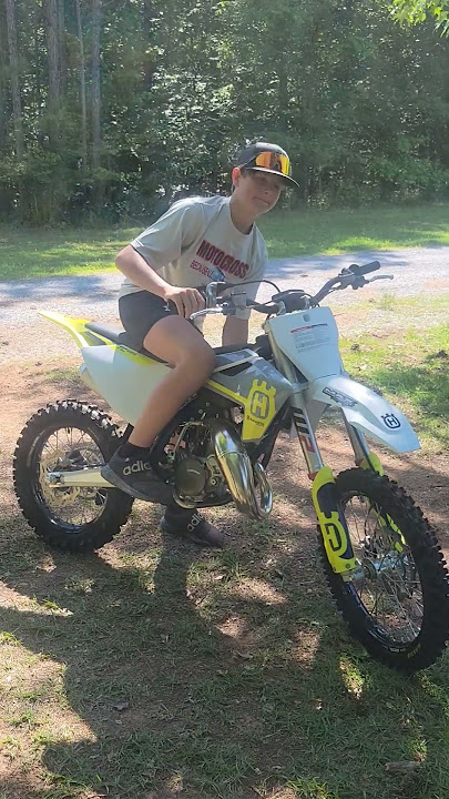 New Husqvarna TC85 big wheel 1st start #dirtbikes #motocross #racing