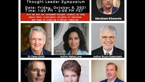 Promo video of the 2nd Virtual Global Thought Leader Symposium Optimism: Creating a better tomorrow