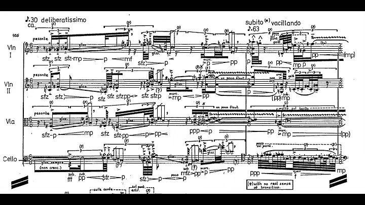 Brian Ferneyhough - String Quartet No. 2 (w/ score) (1979/80)