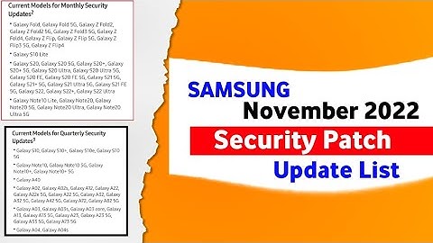 Samsung November 2022 Security Patch Update List | A50 A50s A51 A52 A52S A71 A31 A21S M21 M31 M51