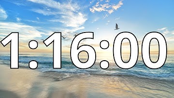 1 Hour 16 Minutes Countdown Timer With Alarm Sound At the End (Simple Beep)