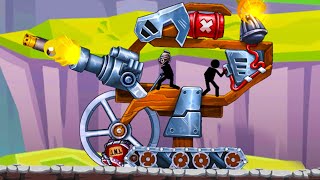 ТАНК и Стикмены в The Tank #2 Босс против Деревянных танков в игре на андроид на канале Машинки Кида