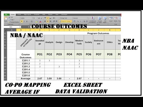 Mapping Course Outcomes To Program Outcomes