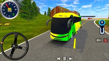 Coach Bus Offroad Driving 2025 - Real Uphill Bus Drive Simulator 3D - Android Gameplay