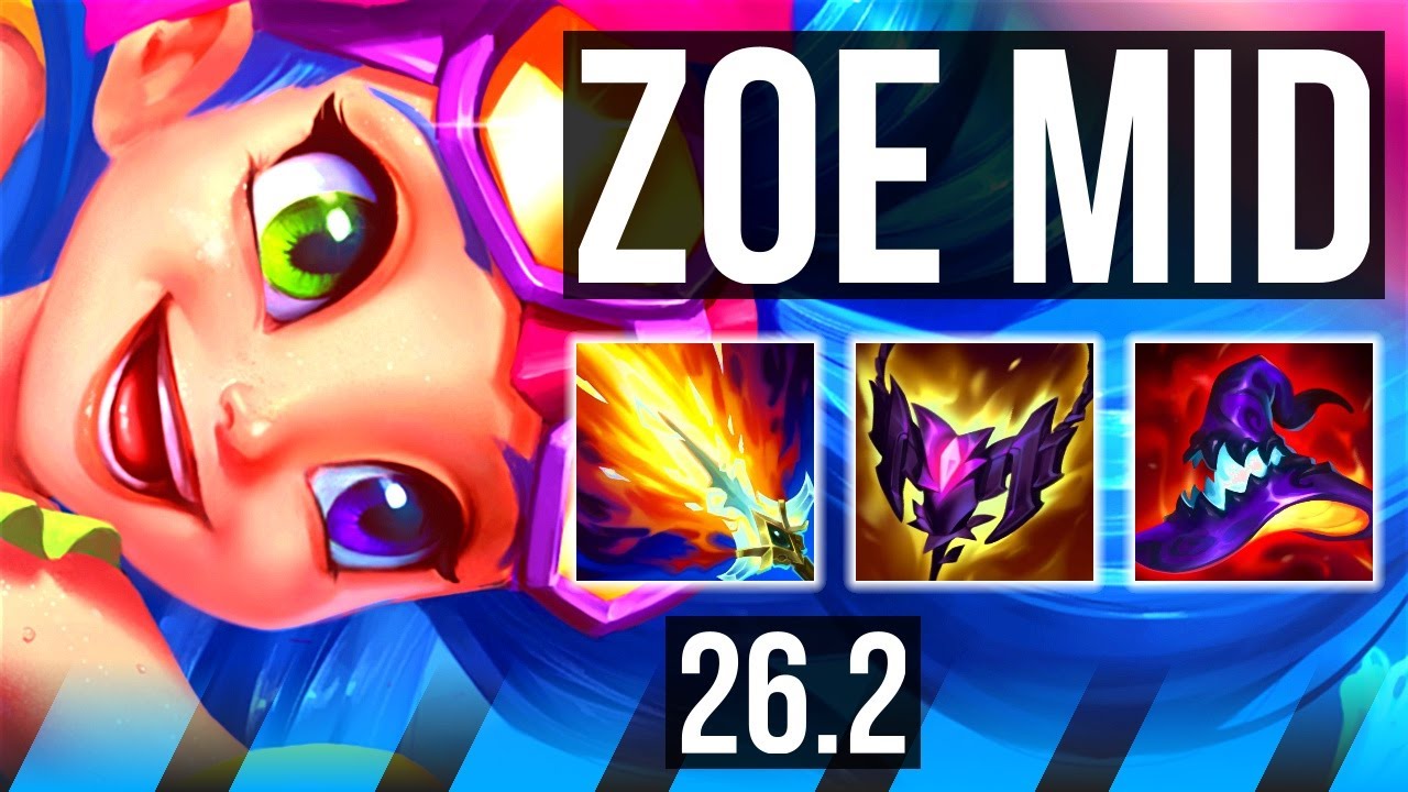 ZOE vs YASUO (MID) | Good KDA: 21/1/9, 45K damage | EUW Challenger | 26.2