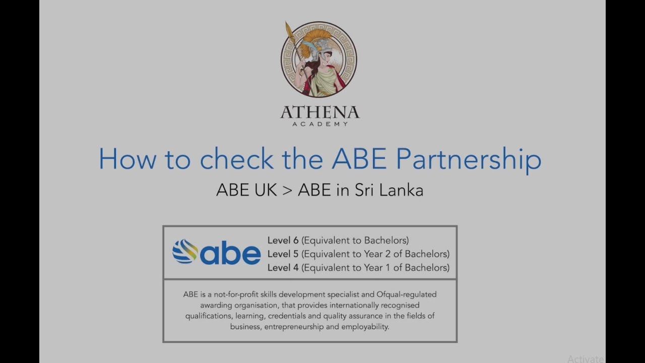 How to check the ABE Registration | Athena Academy - YouTube