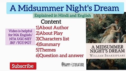 William shakespeare a midsummer nights dream summary