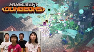 危険がいっぱい!砂漠の寺院! マインクラフトダンジョンズ実況せんももあいパパ4人同時プレイ#8
