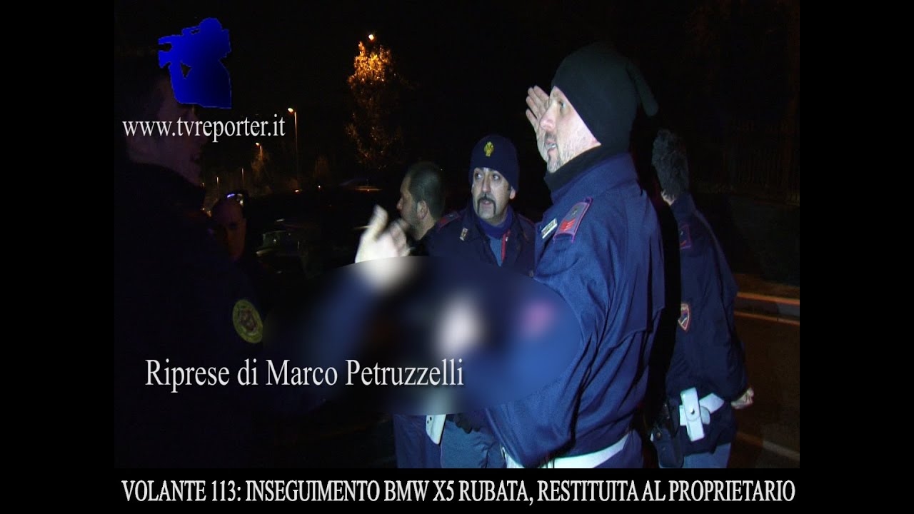 VOLANTE 113: INSEGUIMENTO BMW X5 RUBATA, INTERCETTATA CON IL SATELLITARE