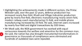 PM Modi says India aims to become developed nation by 2047, highlights 12 years of growth on Indepen
