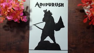 Adipurush Poster Drawing, But only with Color Black