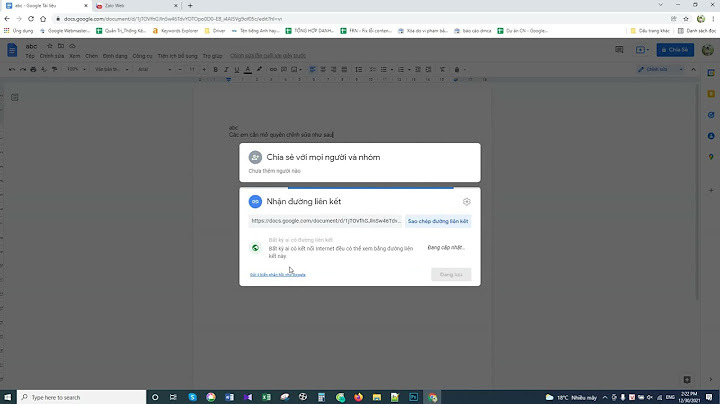 Cách chỉnh quyền chỉnh sửa trên Google Doc
