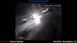 Arsonists attack Citroen Berlingo Van in Stechford - 10/01/2021