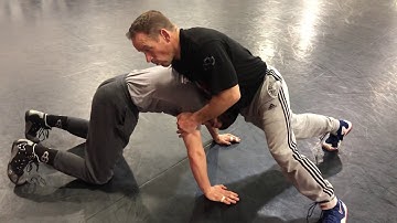 Front Head Lock technique with 3x Olympian Dennis Hall