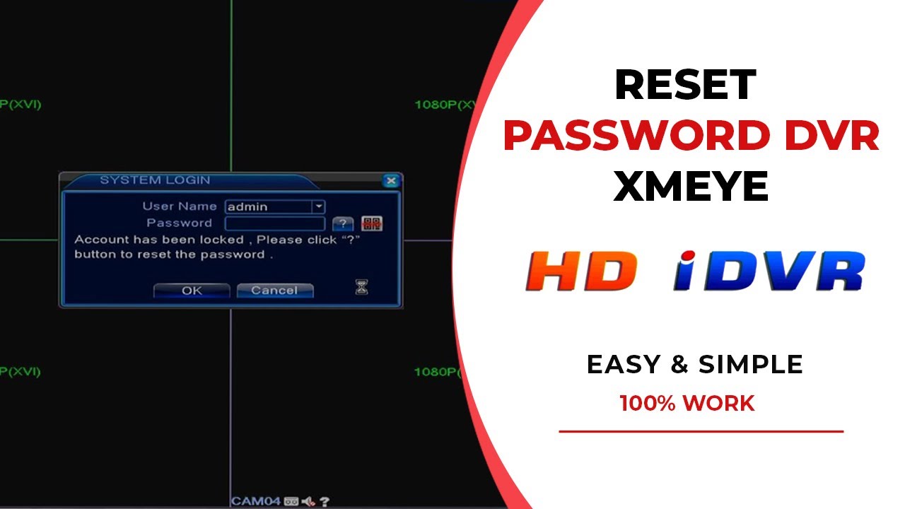 Reset Password DVR HD iDVR YouTube