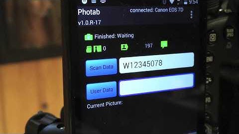 Wi-Pics PhoTab / Scanning Barcodes