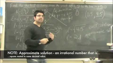 Shortest Distance From a Point to Line Part 3