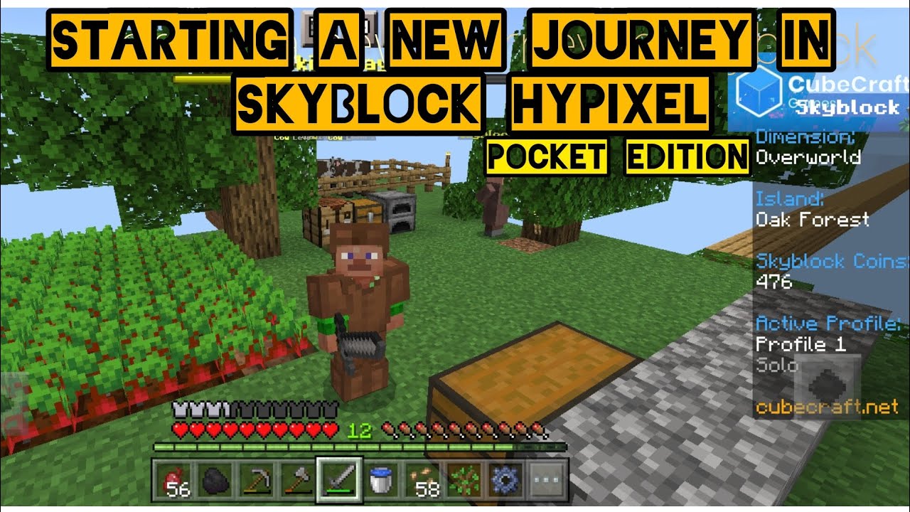 Starting a new Skyblock journey in minecraft PE #ep1 || Prasad Gaming # ...