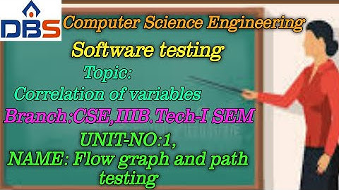 DBS -CORRELATION OF VARIABLES,UNIT-1:FLOW GRAPHS AND PATH TESTING,CSE III YEAR-1st SEM,SOFTWARE TEST