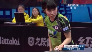 Miu  Hirano and power of serve (Asian championships 2017)