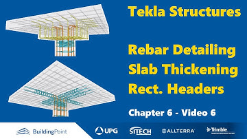 Tekla Structures - Chapter 6, Video 6 - Slab Thickening For Rectangular Column Headers