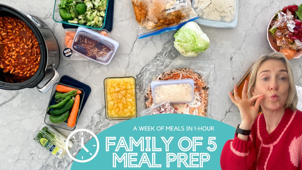 Healthy Weekly Meal Prep For A Family Of 5. Quick & easy freezer ...