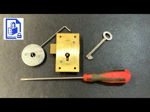 277. Wardrobe Cabinet Basic 2 Lever Lock picked open using a screwdriver to tension the bolt