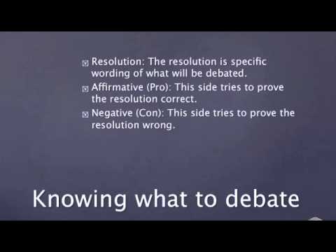 Basics of Debate Terminology - YouTube