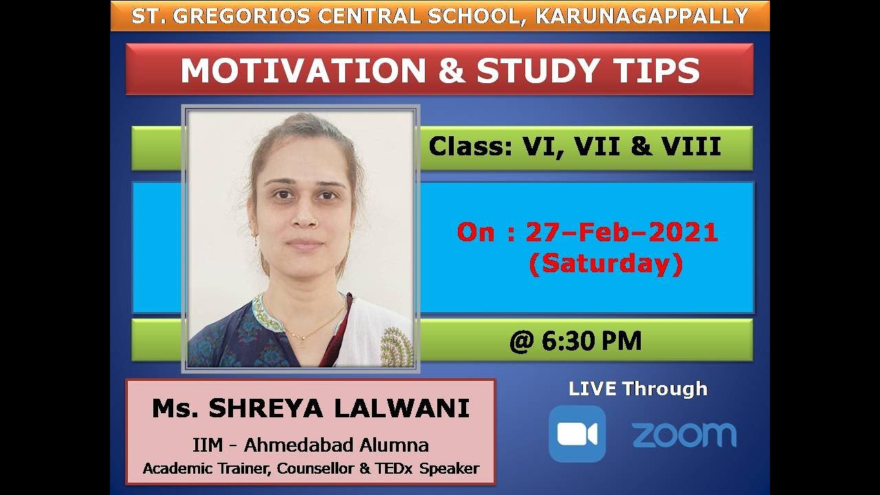 Motivation & Study Tips Session for Class 6, 7 & 8 Students - YouTube