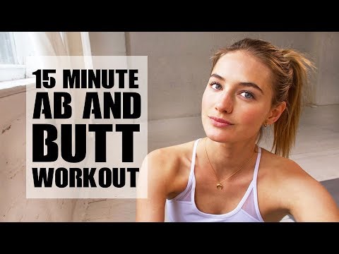 15 Minute Ab & Butt Model Workout | Post Thanksgiving & No Equipment | Sanne Vloet