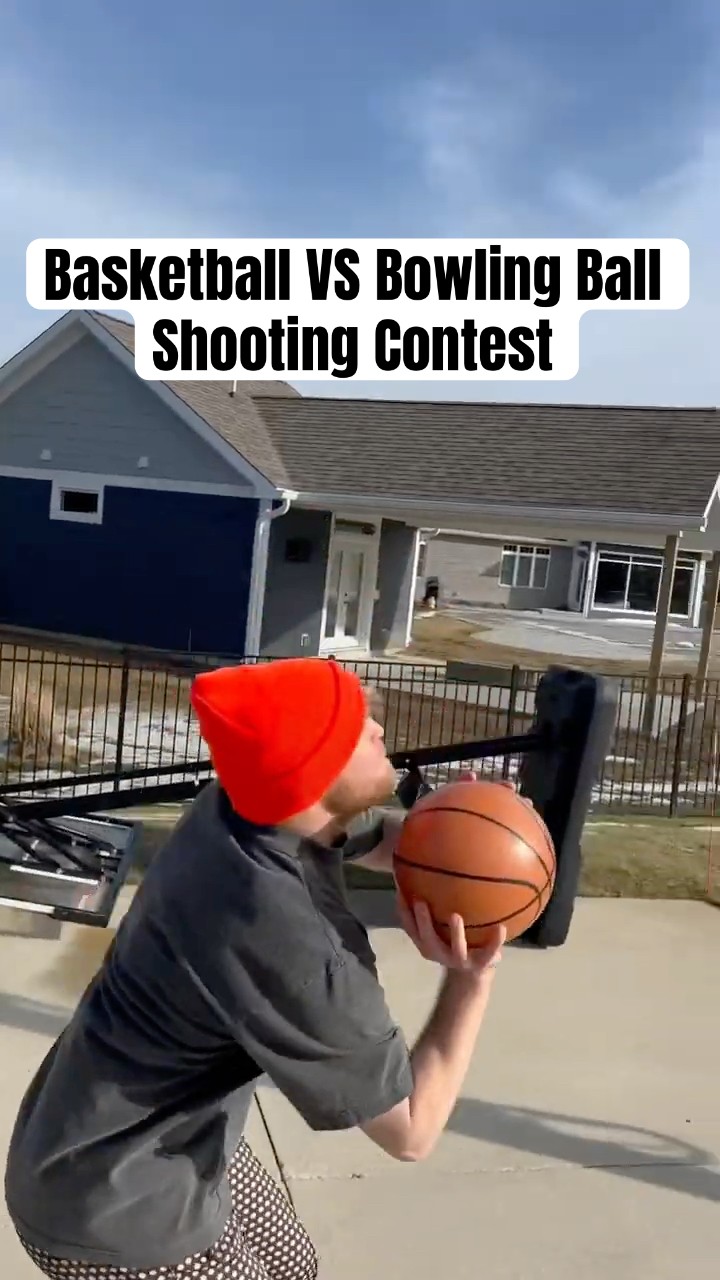 Basketball Vs Bowling Ball (Shooting Test)