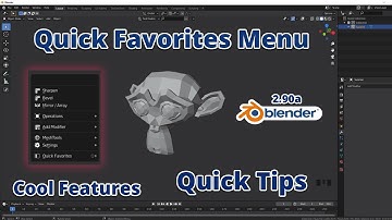 Quick Favorites Menu || Blender Tutorial || Very Useful Feature || 1min series