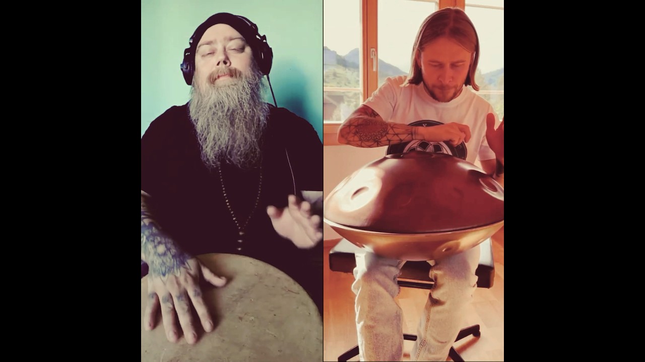 Handpan & Djembe playing #handpanmusic #djembemusic