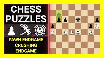 Chess Puzzles to Practice. Themes: Pawn endgame, Crushing, Endgame. Learn Chess