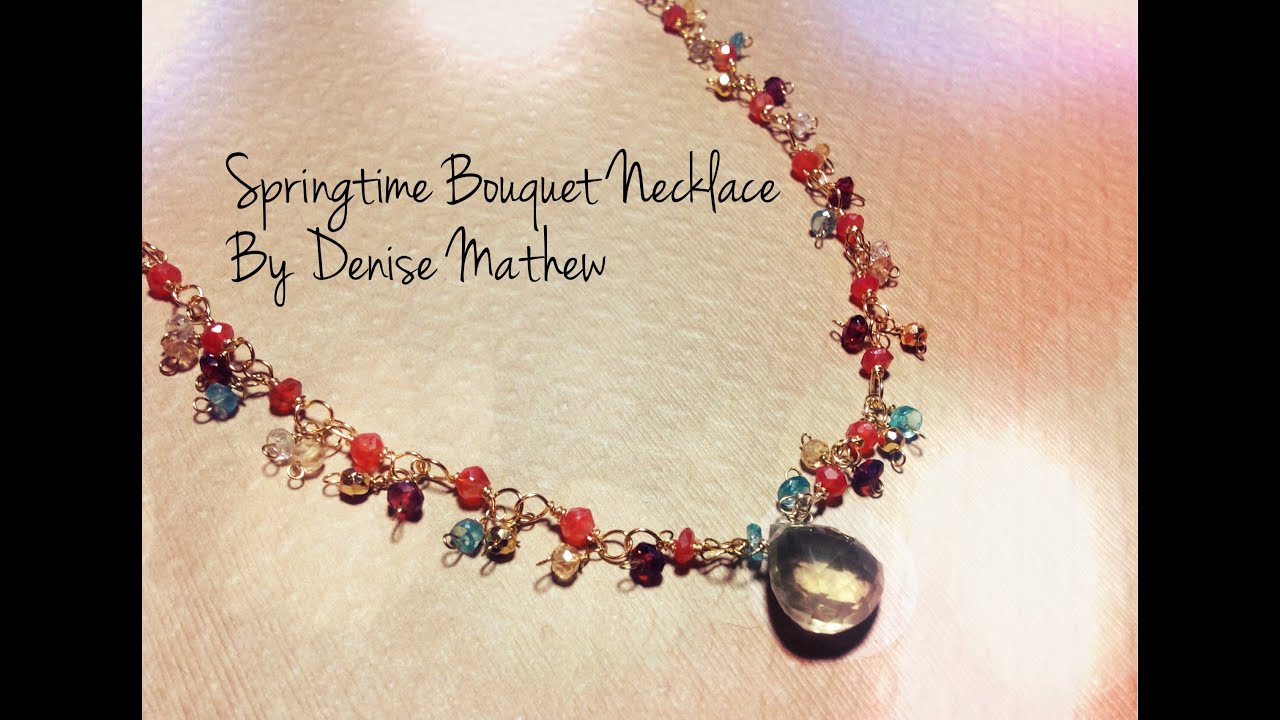 Springtime Bouquet Necklace by Denise Mathew