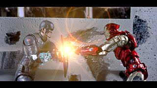 Captain America Vs Iron Man (stop motion)