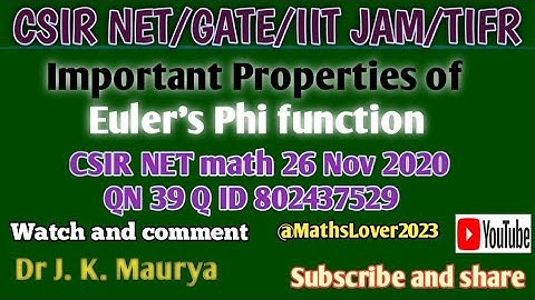 Properties of Euler