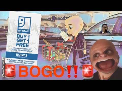 Does the Goodwill BOGO Coupon Really Work?? Watch Me Try Buy One Get One Free!