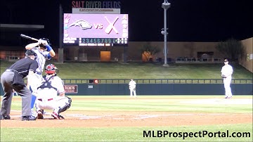 Anthony DeSclafani strikes out Hunter Dozier - Arizona Fall League 2014