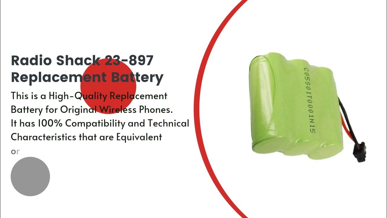 Replacement Battery for Radio Shack 23-897 - YouTube