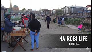 African saw Kampala Road in Kenya Nairobi (4K walk through the Makulu Village Suburbs)